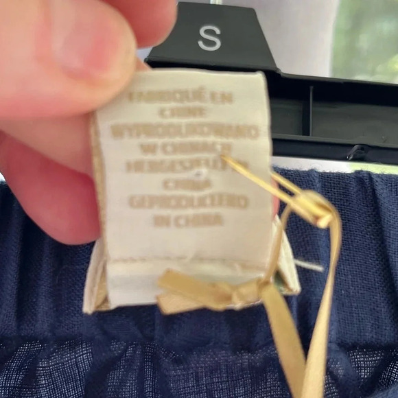 NWT St. Tropez blue knee length linen skirt XL - Picture 5 of 7